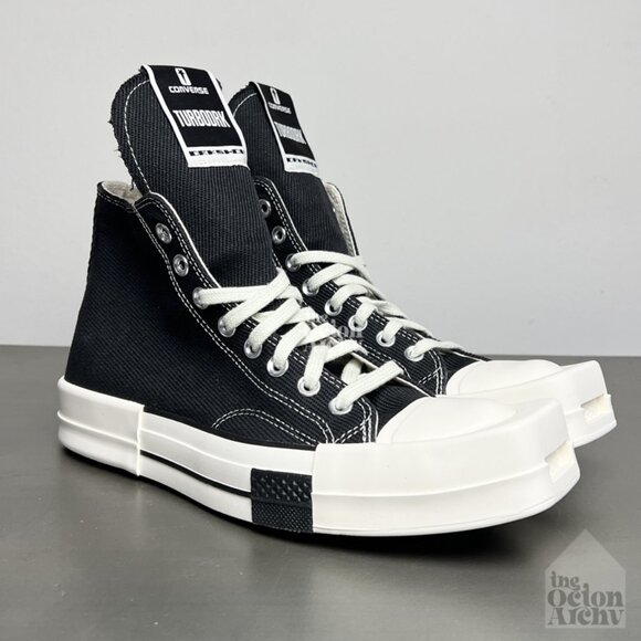 Rick Owens x Converse DRKSHDW Turbodrk Chuck 70 High 'Black' OG 172344C - Picture 2 of 13